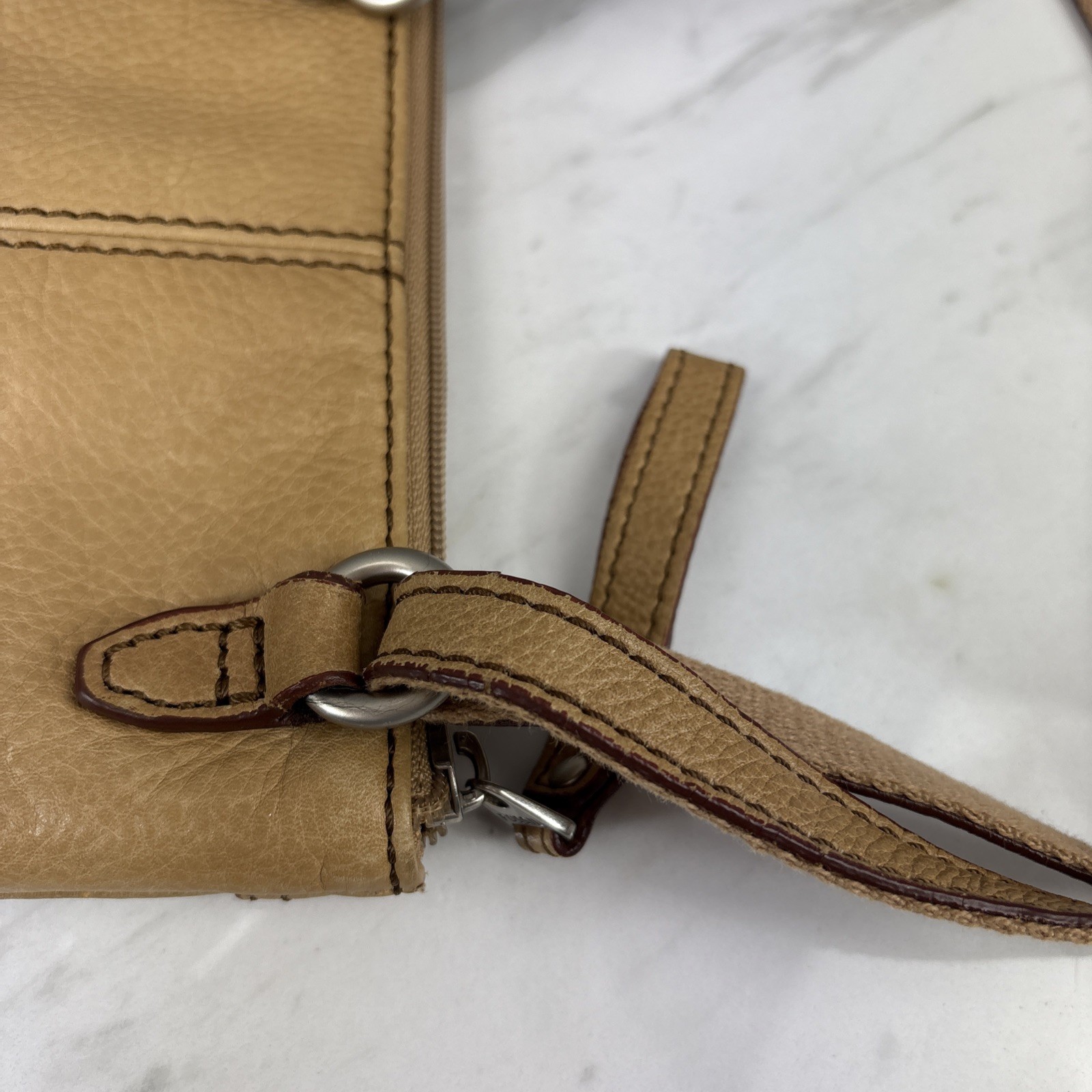 Fossil Maddox Patchwork Colorblock Lt Tan Leather… - image 9