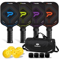 Pickleball Paddles, Lightweight Carbon Fiber Paddles Set of 4