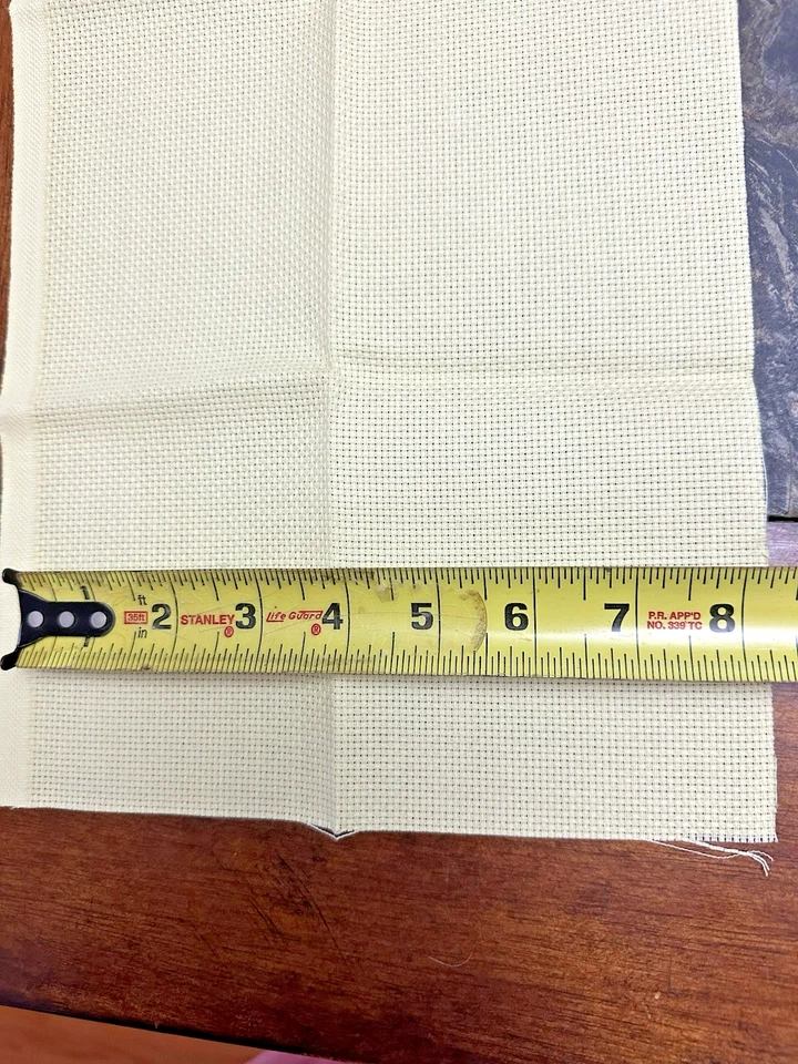 Light Golden Yellow Aida Cross Stitch Fabric 14 Count 8 x 15" - Image 3 of 4