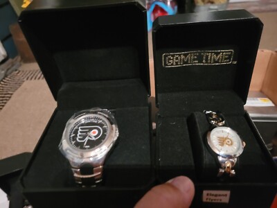 2pc His & Hers NHL Philadelphia Flyers game time watch NIB logo lot