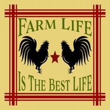 REUSABLE STENCIL ITEM 8791 U 12"X12" FARM LIFE IS THE BEST - CRAFT STENCILS