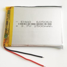 3.7V 2500mAh Lipo Li Polymer Rechargeable Battery 605068 For Camera Mobile Phone