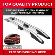FITS PEUGEOT EXPERT 2016> STANDARD L2 SILVER ALUMINIUM ROOF RAIL BARS RACKS