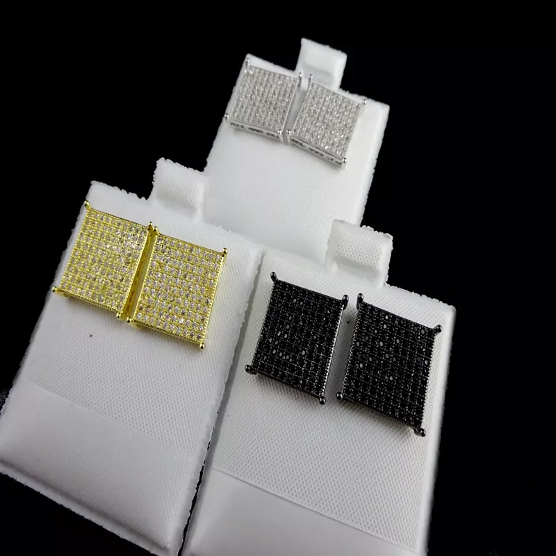NEW MENS XL MULTIVARIATION GOLD FINISH 14MM ICY FLAT SCREEN SQUARE