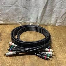 6ft Black VIDEO Component Audio / Video Patch Cables 5 wires HD TV RCA COMPONENT
