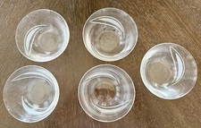 Five 4.5" Individual Dessert Bowl Highlights - Etched pattern on side