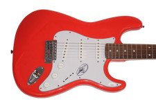BRANDON TAZ NIEDERAUER SIGNED AUTOGRAPH FULL SIZE RED FENDER ELECTRIC GUITAR JSA