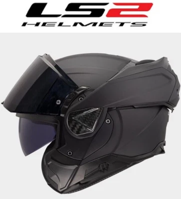 Casco modulare LS2 FF910 Advant 2 NERO OP apertura 180° ECE 22.06 inserti carbon