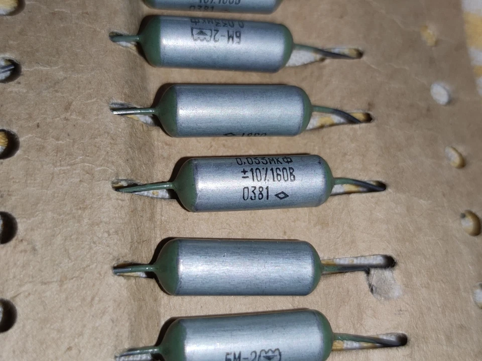12x paper- foil in wax guitar tone capacitors 0.033uF 33nF .033uF 160V - image 3 of 4