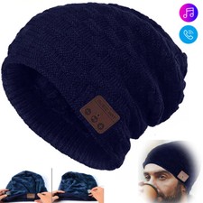 Bluetooth 5.0 Music Warm Beanie Hat Wireless Cap Headset Headphone Speaker Mic