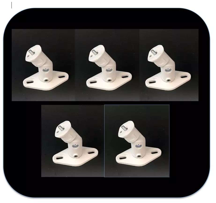 Of 5 Wall Mount brackets White For Acoustimass Satellite eBay