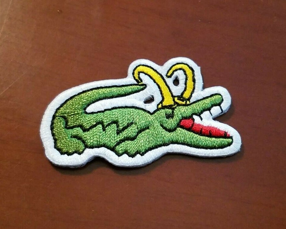 Audaz dejar compuesto 2&#034; Iron On Alligator Loki Izod or Lacoste Parody Polo Shirt Patch |  eBay