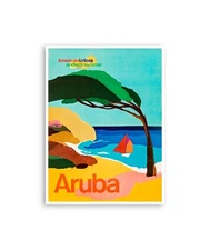 Aruba Travel Poster Wall Art Print 12x16" Nostalgia XR3361