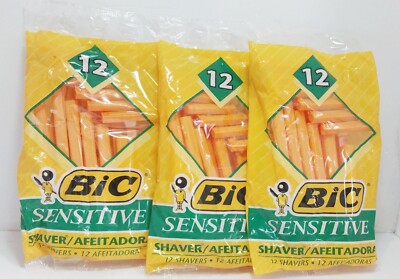 Lot of 3 (36 total) New Bick Sensitive Razors (L)