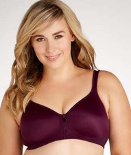 Vanity Fair Body Caress Wireless Bra 72335 Flushed Fig Burgandy Sz.40D,42C