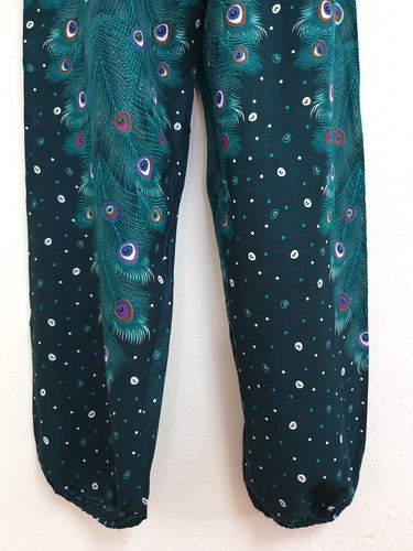 Women Smock Harem Pants Bohemian Boho Aladdin Yoga Genie Trousers Summer HP - Imagen 90 de 181