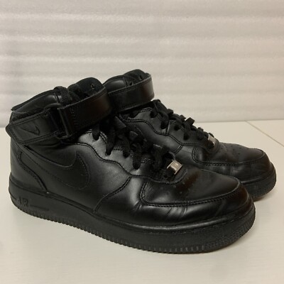 NIKE AIR FORCE 1 MID Black Sneakers (US Men's Sz 7.5) 315123-001