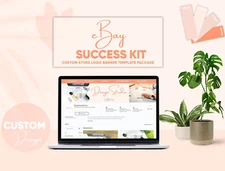 eBay Store Listing Template Mobile/Tablet Optimize FREE LOGO DESIGN Cool Pink