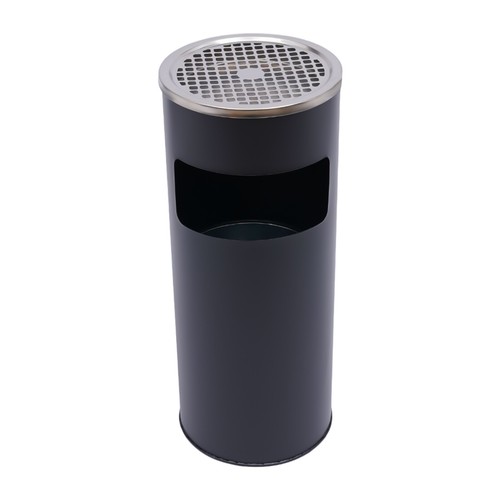 30L Standaschenbecher Edelstahl Aschenbecher mit M??lleimer Hotelbedarf Schwarz - Bild 12 von 24