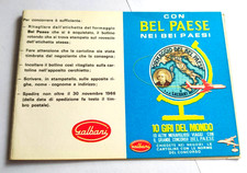 Galbani Bel Paese cartolina pubblicitaria concorso giri del mondo - formaggio
