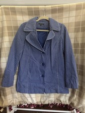 Rafaella Navy Polka Dot Blazer with belt Size 8