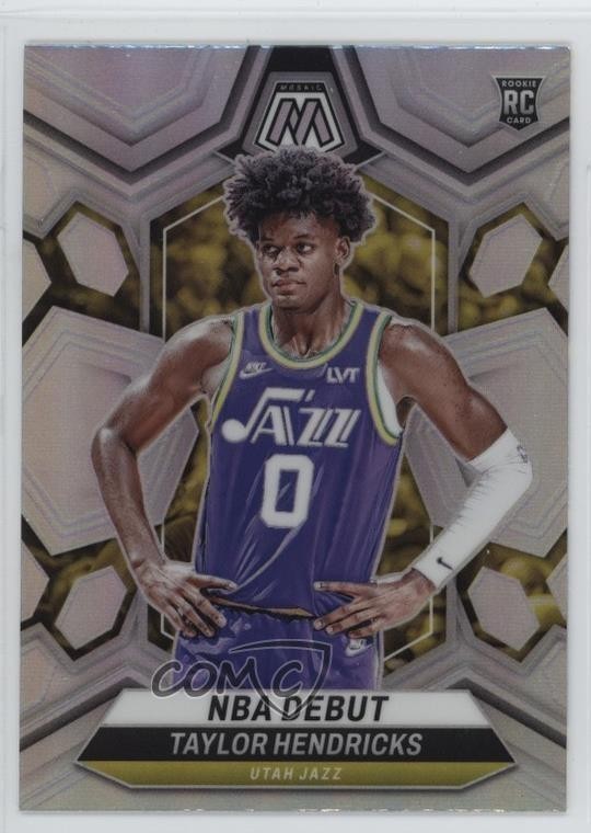 2023 Panini Mosaic NBA Debut Silver Prizm Taylor Hendricks #261 Rookie RC 10b8