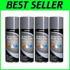 Gray Epoxy Primer Spray Paint, Matte Finish - Pack of 4