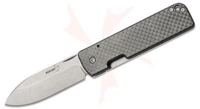 Boker Plus 01BO467 Lancer 42 Carbon Fiber Knife D2 Carbon Fiber/Stainless