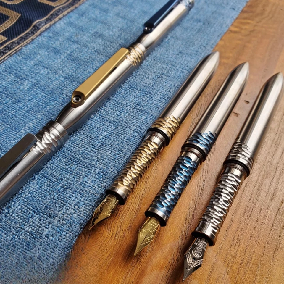 Titanium fountain pen, business writing signature pen, exquisite high-end gift - Image 4 of 4