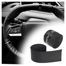 2PCS 3.4FT Leather Steering Wheel Wrap Tape,Non-Slip  Comfort Grip Steering ...