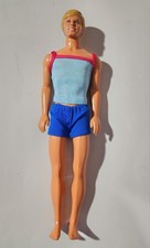 Vtg Ken Doll Barbie Molded Blonde Hair   1968 Body   1983 Head   w/ Outfit