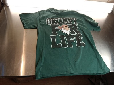 NEW Disney Shirt M Green Grumpy For Life Snow White Parks Mens | eBay