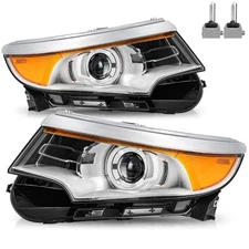 For 2011-2014 Ford Edge HID XENON Headlights Headlamps w/HID Bulb&Ballast Pair