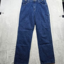 Dickies Men's Dark Wash Carpenter Jeans Straight Leg Size 30x34 Workwear