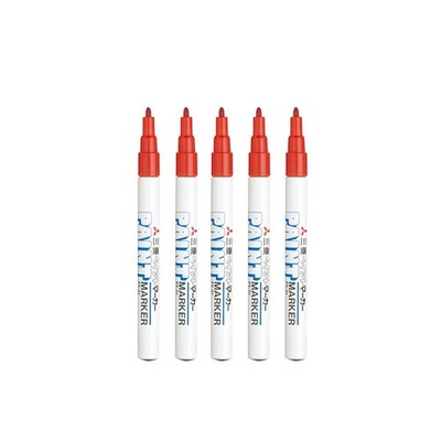 Uni-Paint Oil Based Paint Marker 5 Pens Bundle Set , Multi surface Marking Pe...