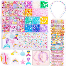 Bracelet Making Kit for Kids Girls - Cute Beads for Jewelry Making Kit with Char