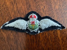 rare original ww2 raf RHODESIAN pilots wing cloth badge