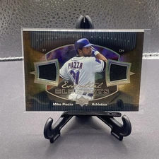 2007 Upper Deck Elements Mike Piazza Essential Elements Dual Game Used Jersey