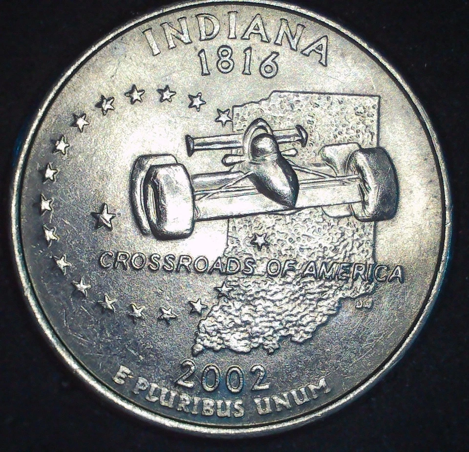 2002 P UNC Die Chip America Error Coin State Quarter US 25c - Image 3 of 4