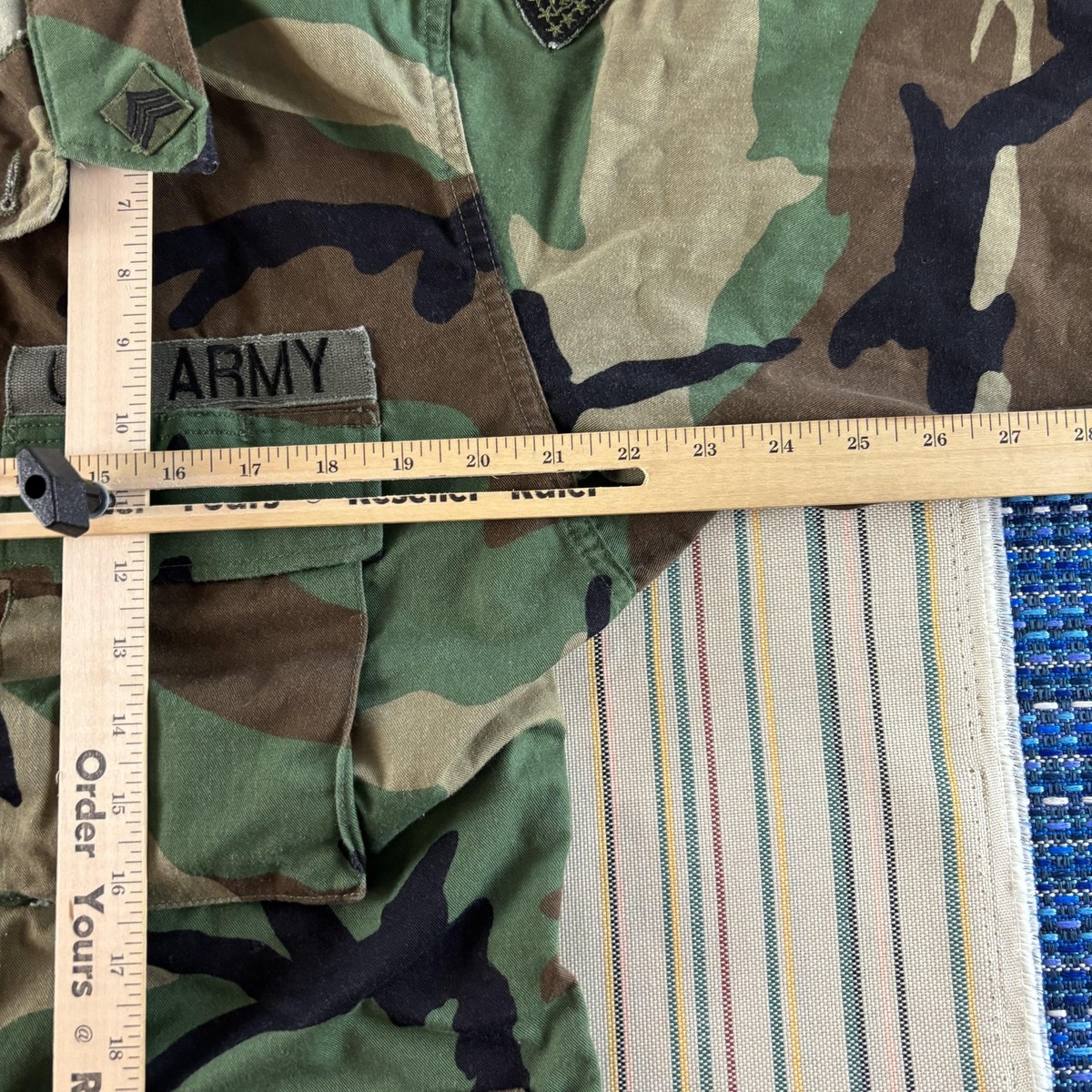 Vintage U.S. Army Jacket Mens Medium Woodland Camo BDU Combat 82nd