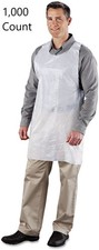 Royal Poly Apron, White, 24 Width x 42 Length - Includes Ten Packs of 100 Each