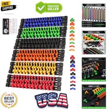 SWANLAKE Socket Organizer Set 18-Piece, 1/4-Inch x 96 Clips, 3/8-Inch x 90 Cl...