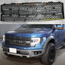 Front Grille For Ford F150 2010 2012 2013 2014 Raptor Svt Wletters Wleds Gray Front Grille For Ford F150 2010 2012 2013 2014 Raptor Svt Wletters Wleds Gray