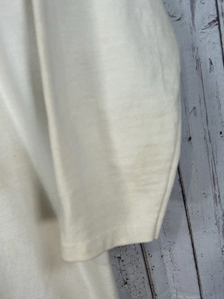 Camiseta deportiva de hockey de fútbol americano de algodón Russell cardiaca de colección años 70 21,5x31 M/L Foto 4 de 4