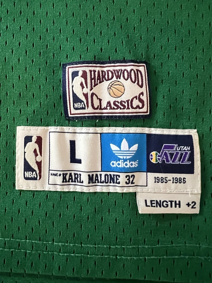 Camiseta Vintage NBA Adidas Utah Jazz YOUTH Grande HWC Karl Malone - Imagem 3 de 4