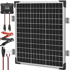 Voltset Solar Panel Kit 50W 12V, Solar Battery Trickle Charger Maintainer, Wa...