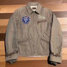 Buzz Rickson's Horseskin Blouson M Vintage Military Jacket Tan Cotton Leather