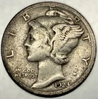 1923 S Mercury Dime circulated 90% Silver VF 10c US Coin Better Date - 4341