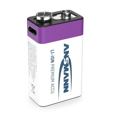 Ansmann Li-Ion Akku 9V E-Block Typ 400 (min. 340 mAh)