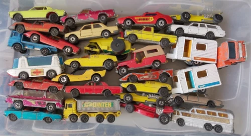 ORIGINAL VINTAGE DIECAST MATCHBOX TOYS SUPERFAST JOB LOT CARS CARAVANS etc